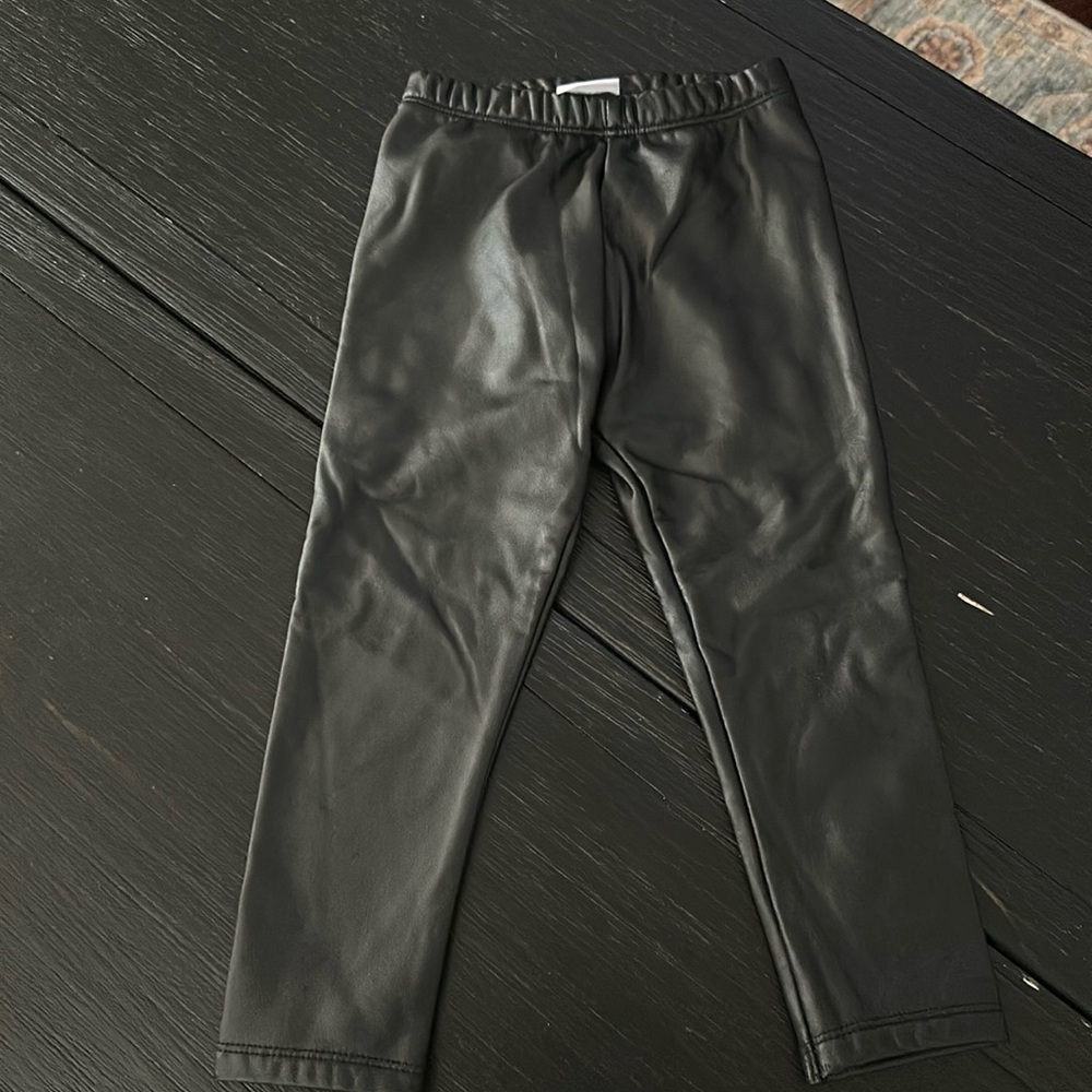 Zara, leather faux pants. Size 2-3 years.